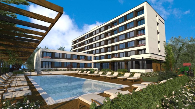 No commission: Domenico - меблированные апартаменты в новом комплексе с бассейном в центре Солнечного Берега